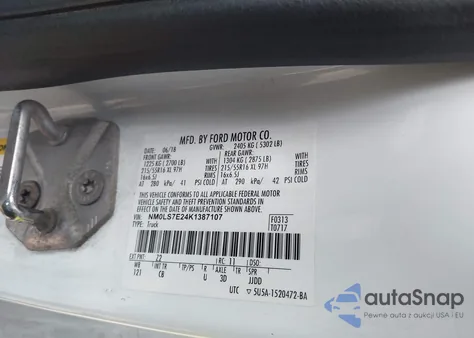 2019 Ford Transit Connect Xl из США, поврежденный, VIN NM0LS7E24K1387107